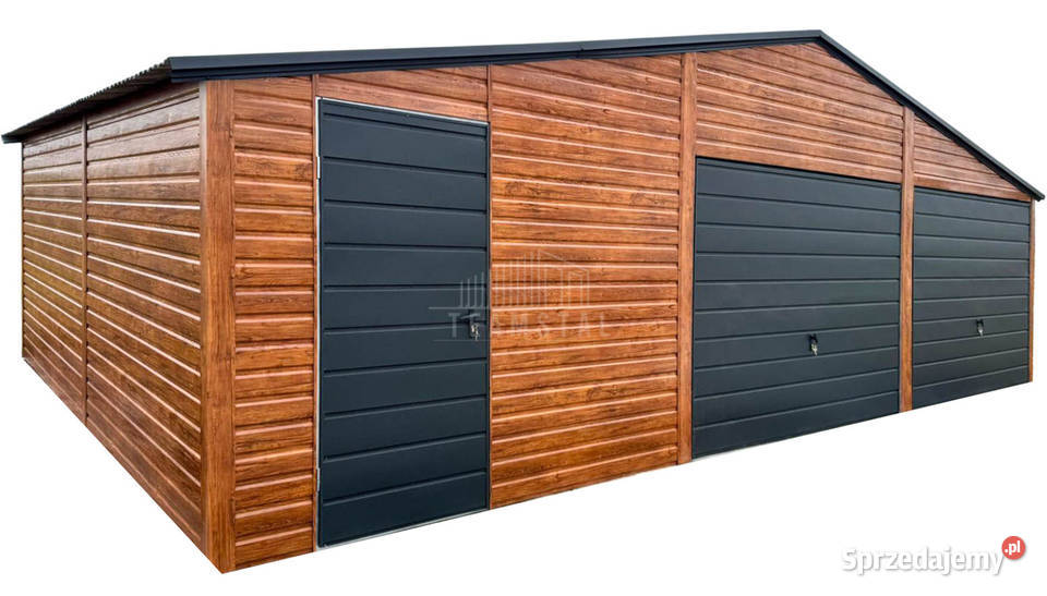 Garaż blaszany 9x6m 2 x brama uchylna drzwi dach samodzielny Opole