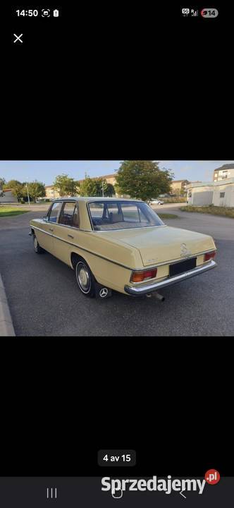 Mercedes w115 220 benzyna Automat 1973r 110000km Kartuzy sprzedam