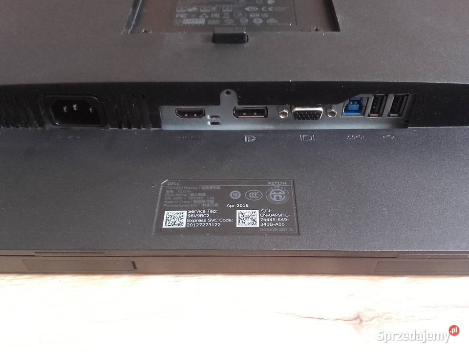 Monitor DELL 27 P2717H HDMI DP VGA USB Pivot LED pivot Monitory i projektory Elektronika Bydgoszcz
