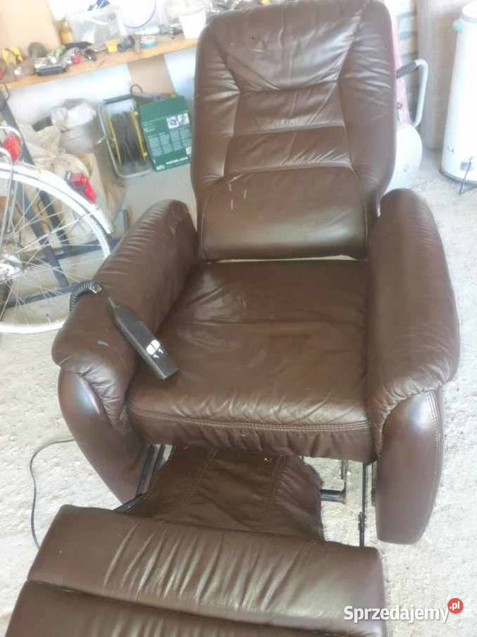 fotel niemiecki skórzany rozkładany z regulacją Fotele Biała Podlaska sprzedam