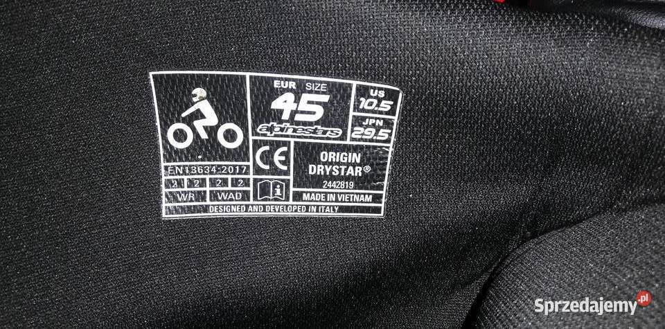 Buty Alpinestars 45 Kaski i odzież Żelków-Kolonia sprzedam
