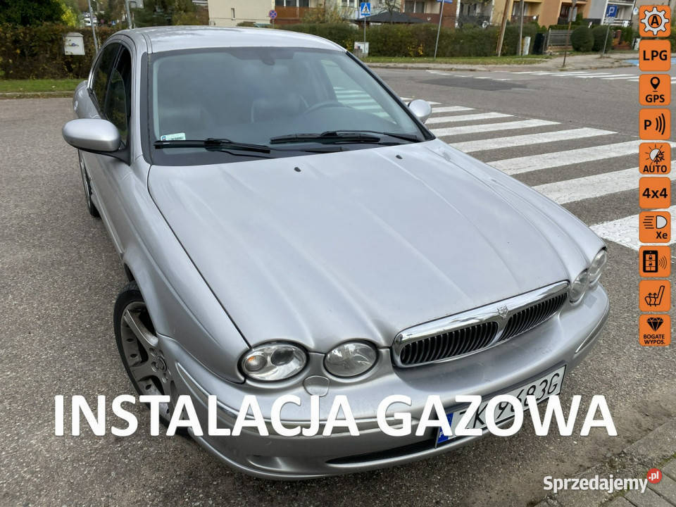 Jaguar X-Type LPG, 4*4, biksenony, skóry, podgrzewane fotele i szyba czoło…