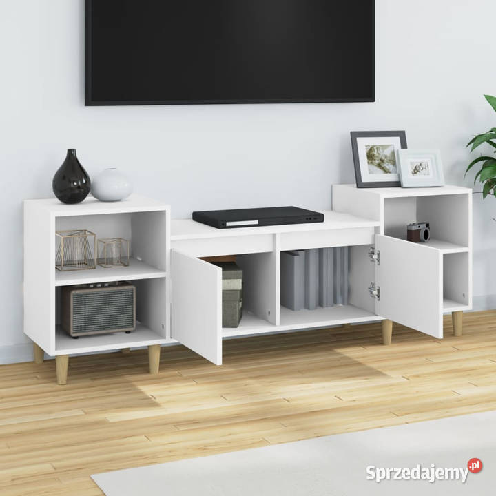 Szafka pod TV biała 80x36x50 materiał mazowieckie