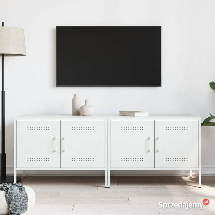 Szafki pod telewizor 2 białe 68x39x505 stalowe Warszawa