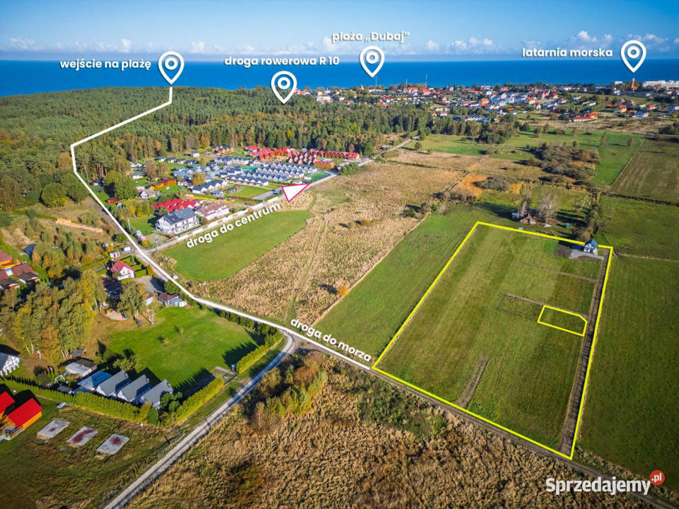Działka morzem w Jarosławcu