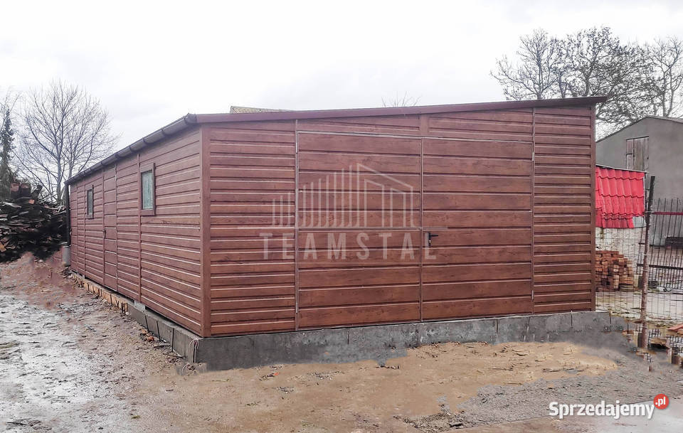 Garaż Blaszany 5x11 Brama dwuskrzydłowa 2x drzwi Dom i Ogród Pabianice
