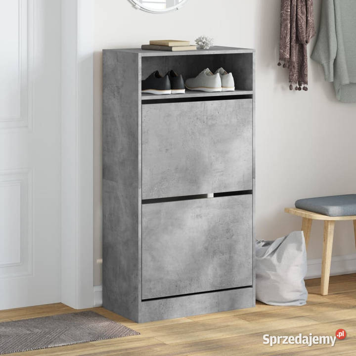 Szafka na buty szarość betonu 60x34x116 WM840018 Warszawa