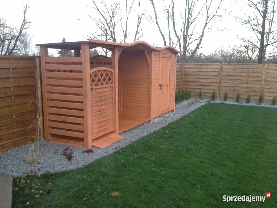 Domek narzędziowy drewutnia zadaszenie na kosz śląskie Kalety