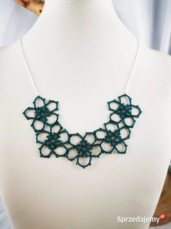 Komplet biżuterii frywolitka sprzedam