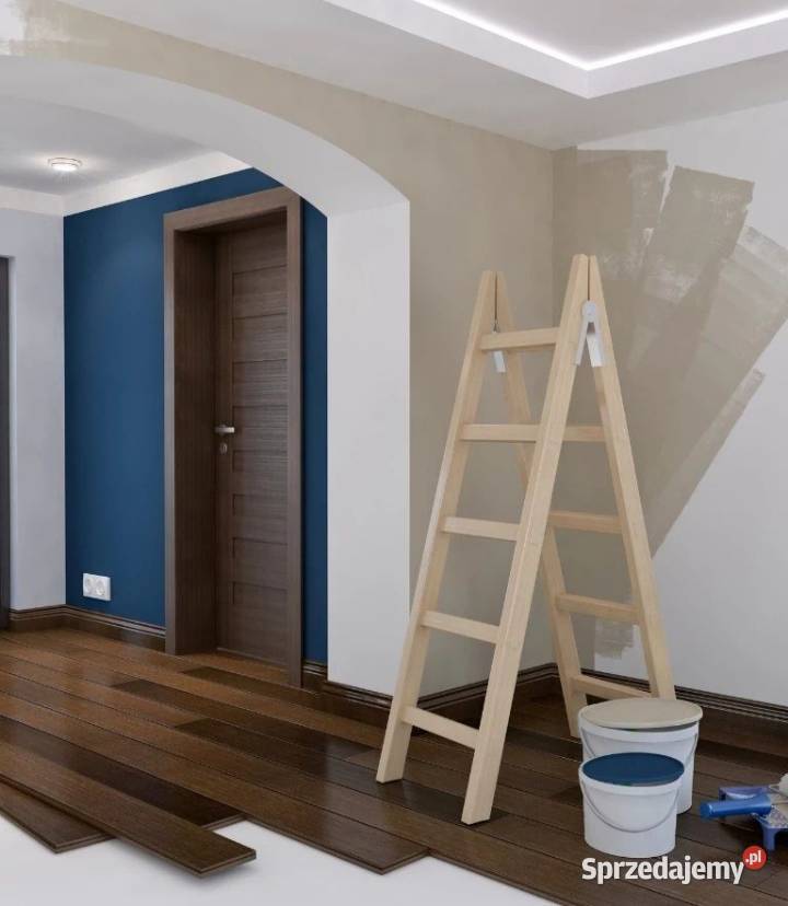 Wykończenia wnętrz poddasza gładzie malowanie łódzkie Opoczno