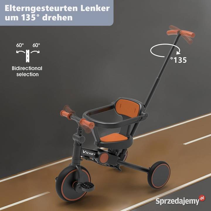 Rowerek trójkołowy dzieci Vickey 6w1 Jadowniki sprzedam