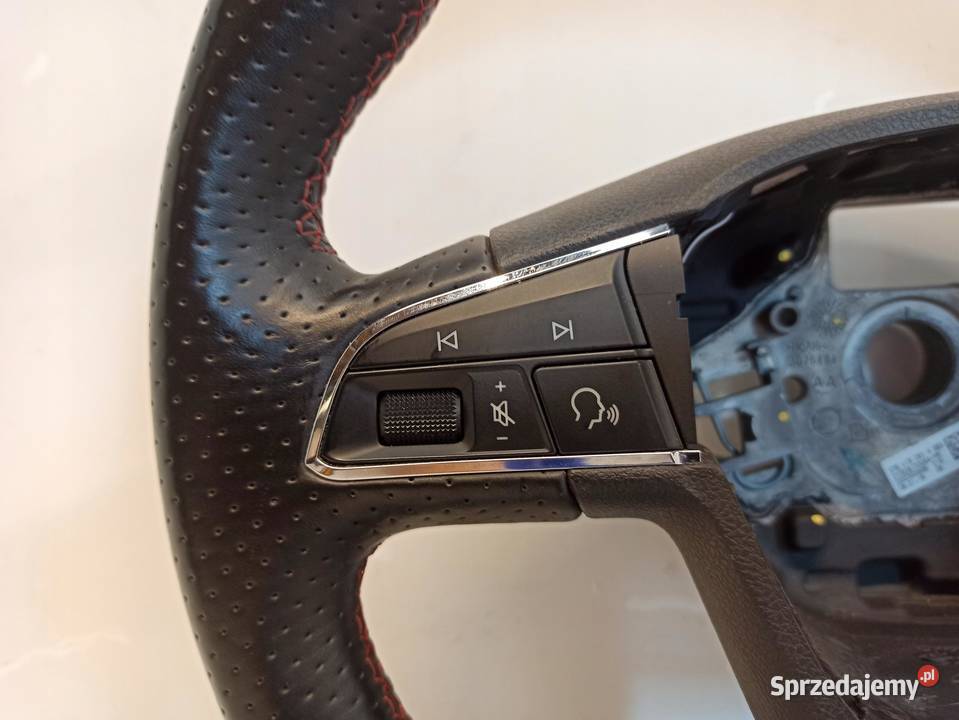 SEAT LEON III FR KIEROWNICA SKÓRA CZERWONA NIĆ