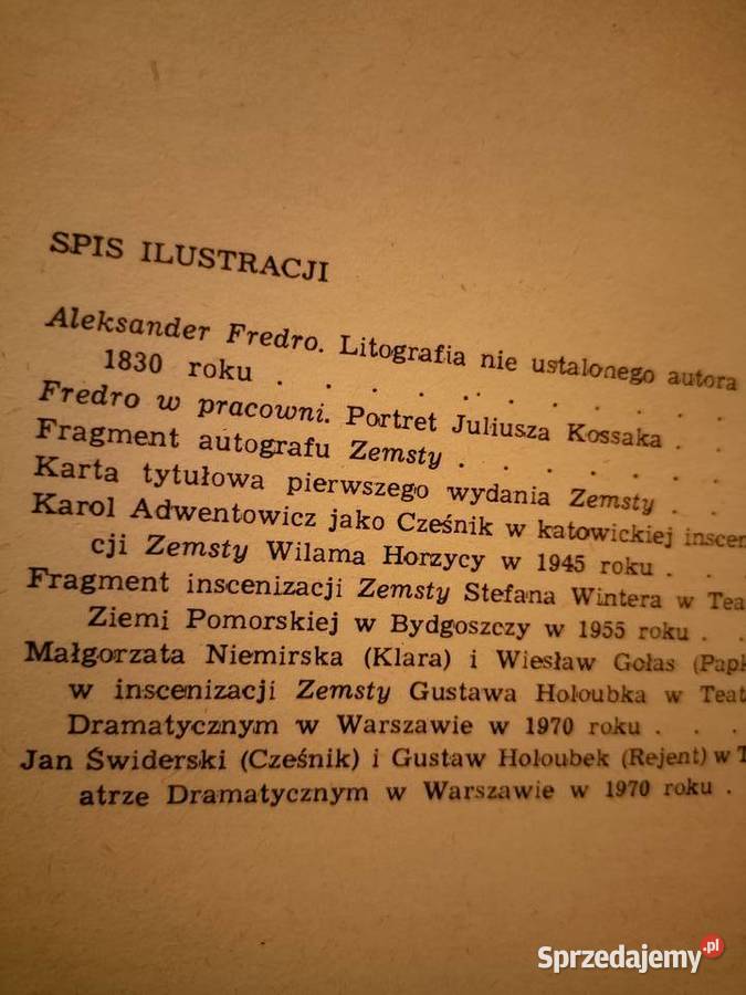 Zemsta Fredry analizy lektury szkolne księgarnia Warszawa