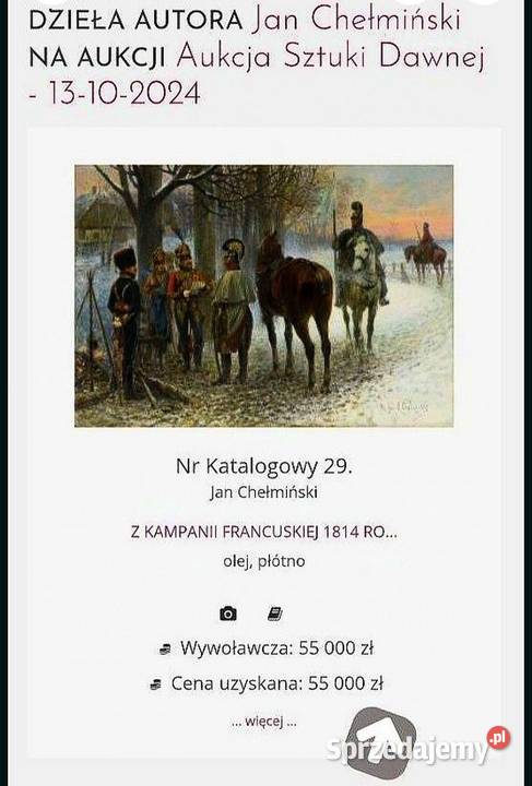 Jan Chełmiński Ułani Księstwa Warszawskiego Węgorzewo