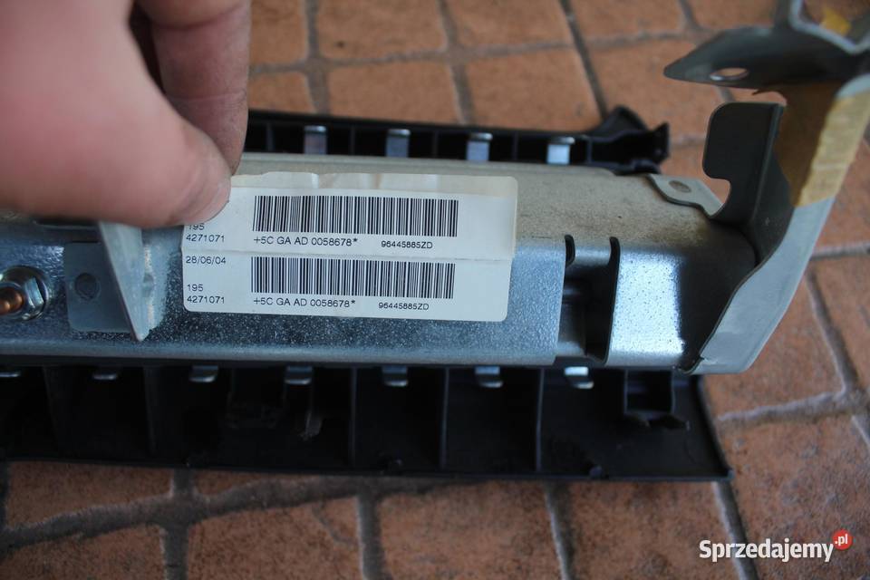 PODUSZKA AIRBAG KOLANOWA PEUGEOT 407 96445885ZD