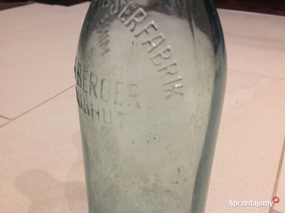 Stara Butelka Szklana MINERALWASSERFABRIK BERGER Nowa Sól