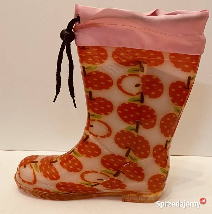 Dziewczęce kalosze w jabłka rozmiar 32 Żyrardów