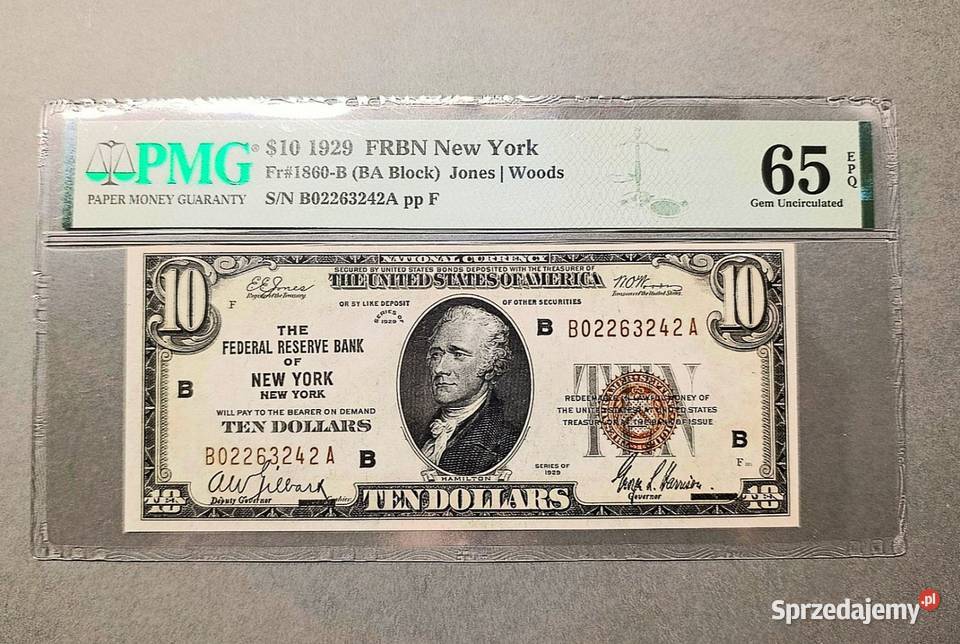 USA 10 Dolarów 1929 r York PMG 65 EPQ WYSOKA Numizmatyka Węgorzewo