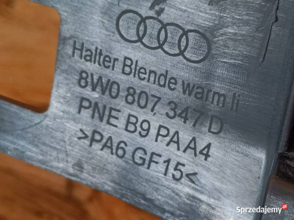 AUDI A4 B9 ŚLIZG MOCOWANIE KOŃCÓWKI WYDECHU LEWY osobowe Części samochodowe wielkopolskie Pleszew