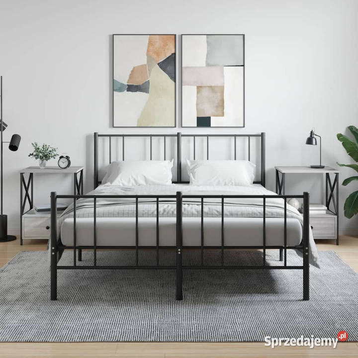 Stoliki nocne 2 szary dąb sonoma 50x41x65 Nocne Warszawa