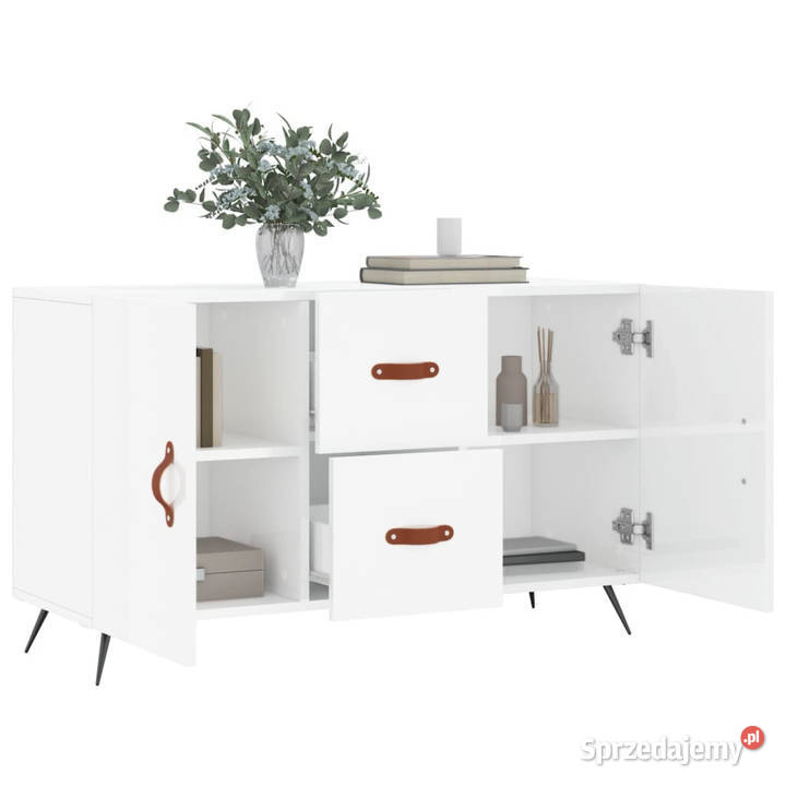 Komoda biała z połyskiem 100x36x60 materiał mazowieckie Warszawa