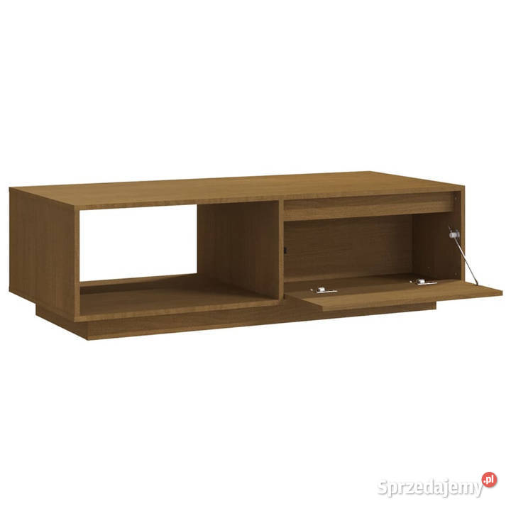 Stolik kawowy miodowy brąz 110x50x335 drewno Warszawa