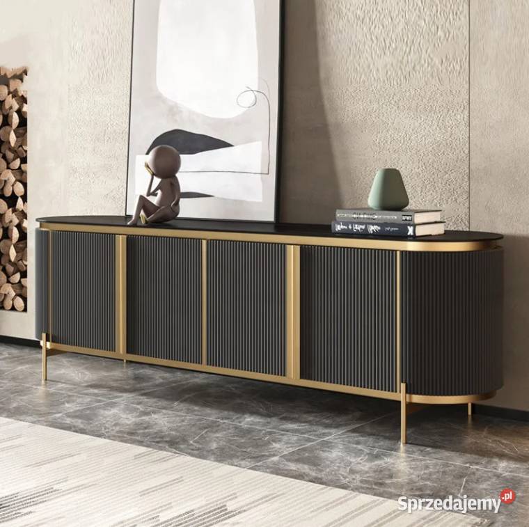 Komoda RTV złota grafitowa Omega Glamour Premium Golkowice sprzedam