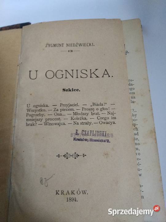 U ogniska Zygmunt Niedźwiecki pierwsze wydanie sprzedam