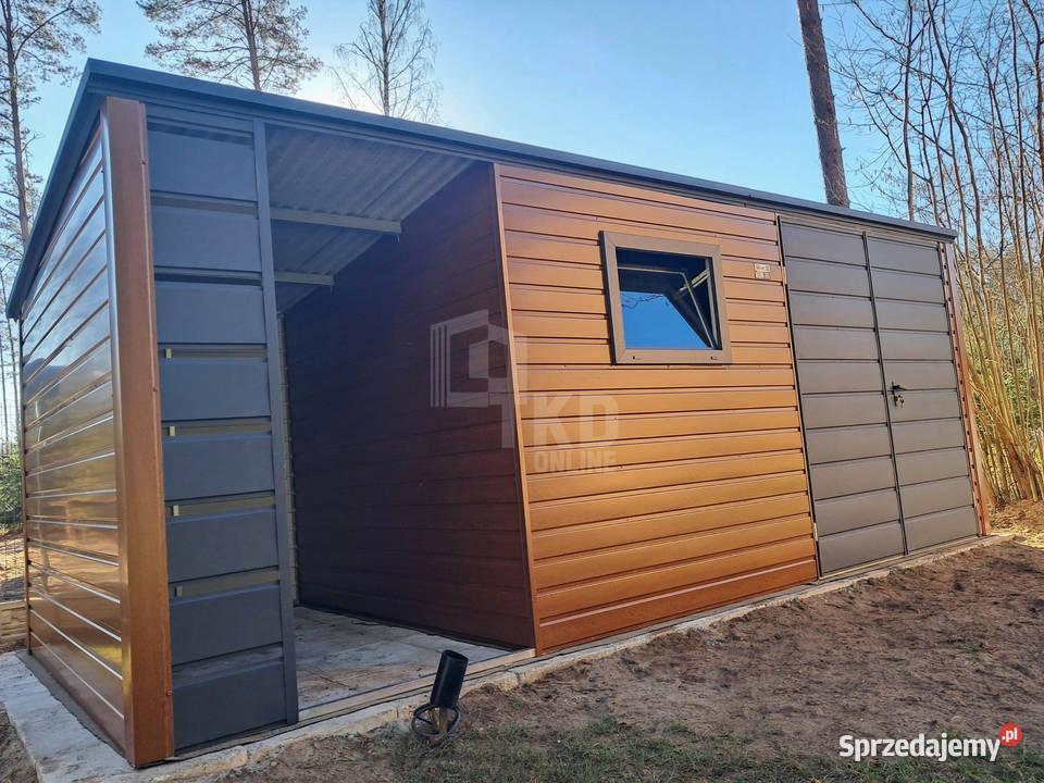 Schowek domek ogrodowy 45x2m wiata 2m brama okno Wągrowiec