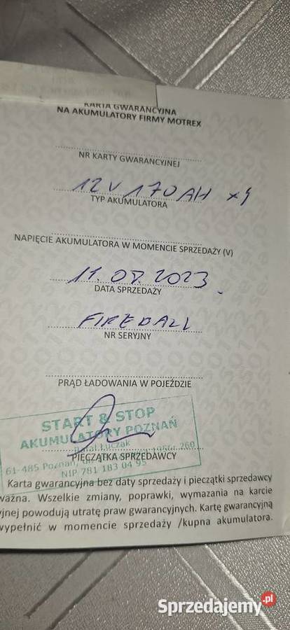 Akumulator 170ah sprzedam