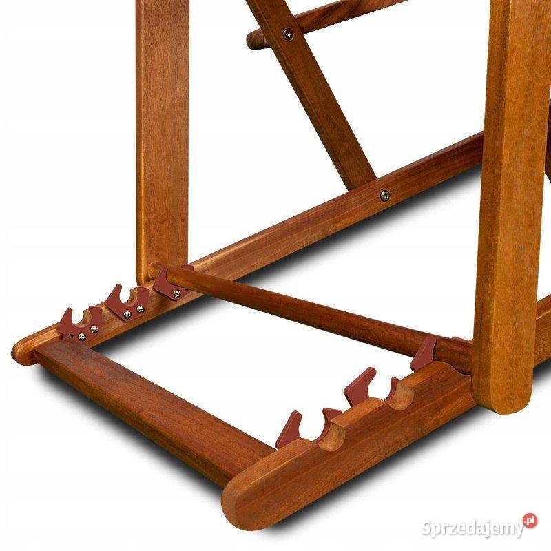 Leżak ogrodowy jasne drewno akacjowe plażowy Zamość sprzedam
