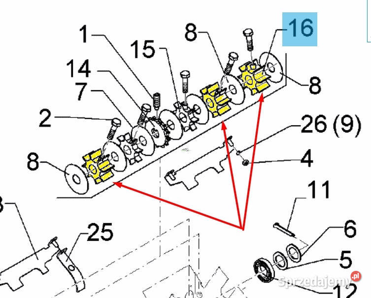4825896 482 5896 KÓŁKO WYSIEWAJĄCE D65x295 Wichrów