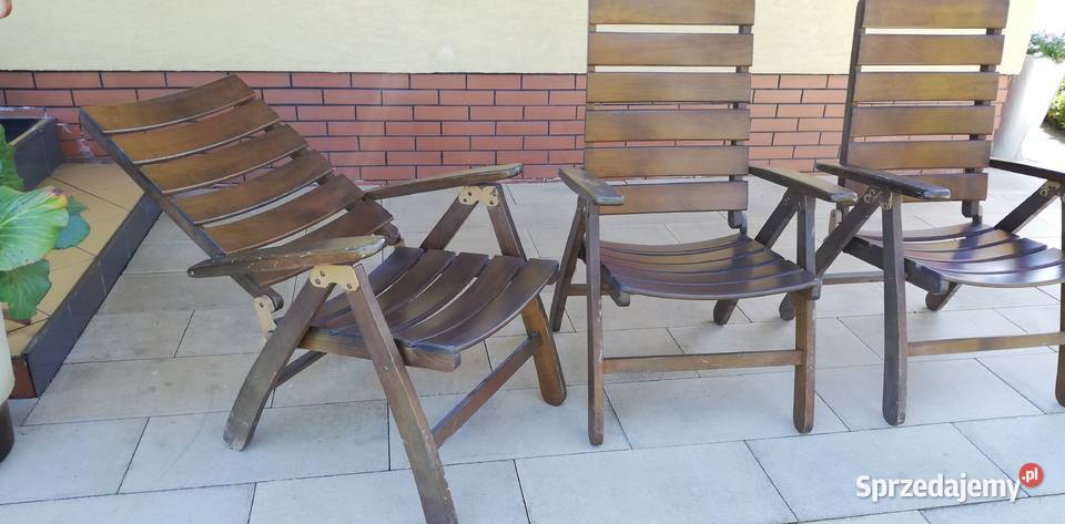 Drewniane fotele ogrodowe leżak krzesło fotel Garwolin