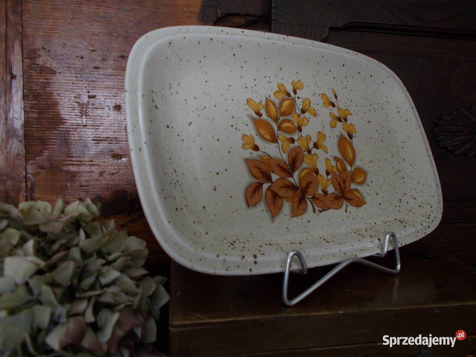 Patera Talerz Porcelit Nakrapiany PRL Szczecin