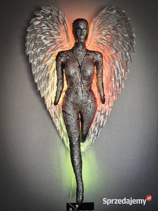 rzeźba lampa sztuka użytkowa anioł Piła