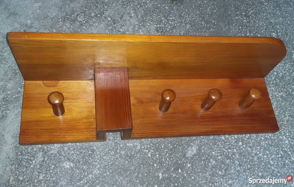 Dwa nietypowe drewniane ręcznie robione wieszaki mazowieckie Warszawa