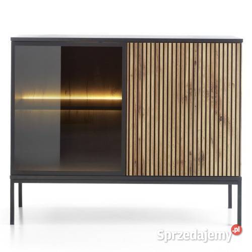 Komoda z frezowanym frontem i oświetleniem LED 83cm