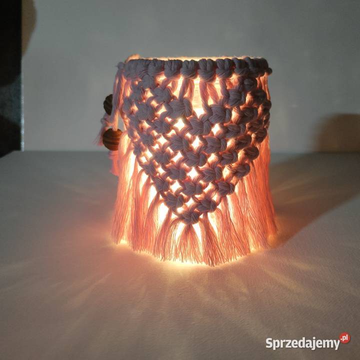 Lampion makrama różowy Ruszów