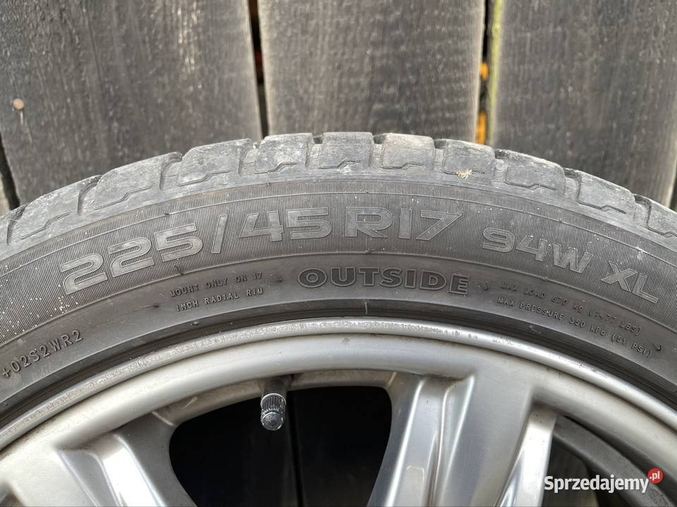 Alufelgi Volvo 17 opony komplet oryginał z S60 Zawiercie sprzedam