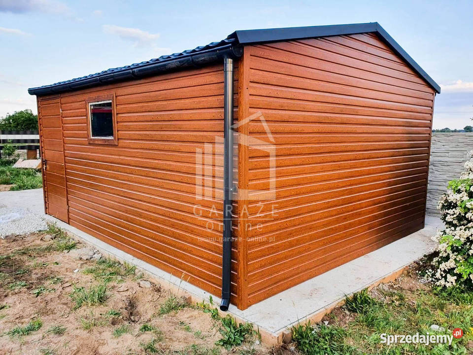 GARAŻ BLASZANY 4m x 5m blachodachówka