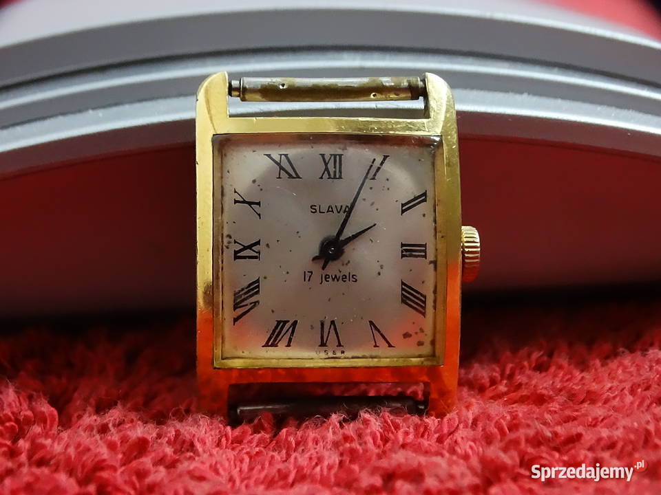 Vintage Slava 17 Jewels Klasyczna Kostka ZSRR Biłgoraj