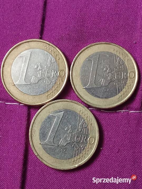 Monety 1 euro Niemcy 2002 oznaczenia mennicze G lubelskie Lublin