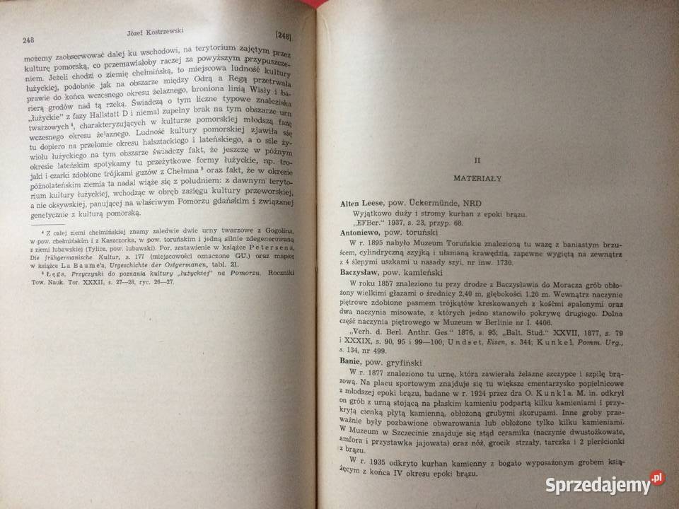 3513 Kultura Łużycka Na Pomorzu Antykwariat sprzedam