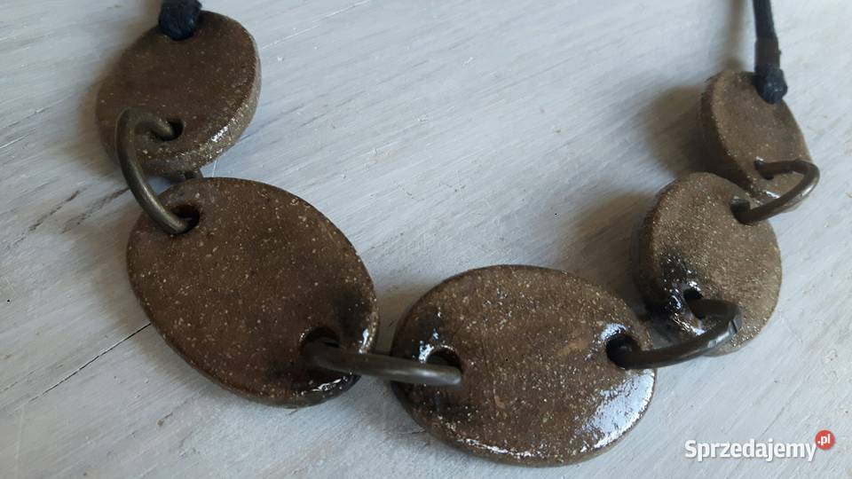 Naszyjnik ceramiczny ręcznie wykonany Galanteria i dodatki Otwock