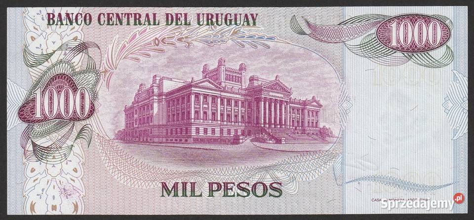 Urugwaj 1000 pesos 1974 stan bankowy UNC Andrespol