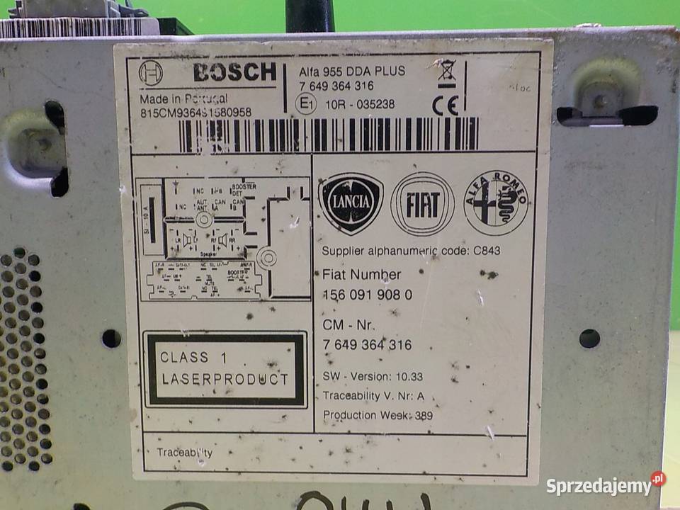 ALFA ROMEO MITO 14 B 09r 3D radio CD 1560919080 Radioodtwarzacze sprzedam