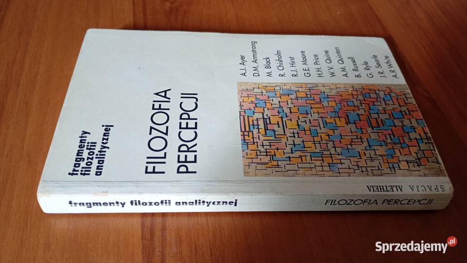 Filozofia percepcji wybrał Chwedeńczuk aut Ayer miękka Gdańsk