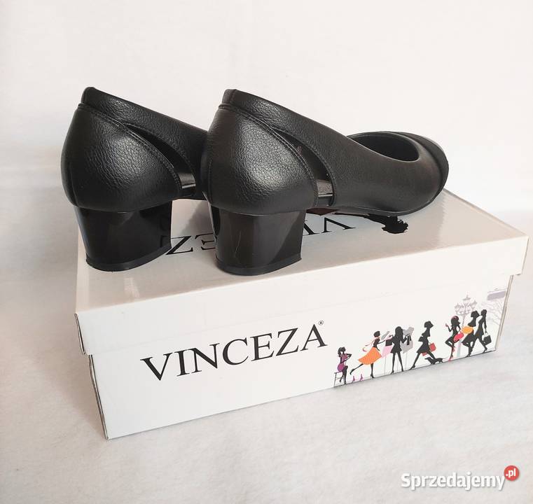 Eleganckie miękkie czarne czółenka skórzane 40 warmińsko-mazurskie Giżycko