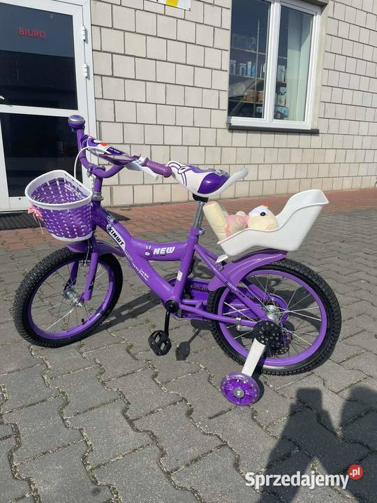 329 Rower 16 fioletowy z misiem Zabrze