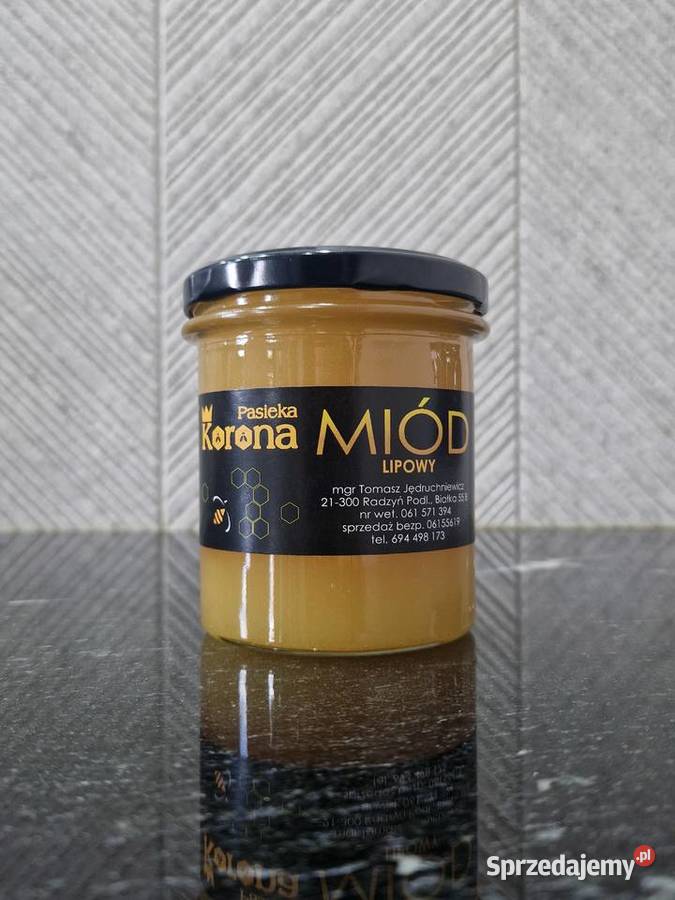 Miód Lipowy z własnej pasieki 450 g Radzyń Podlaski